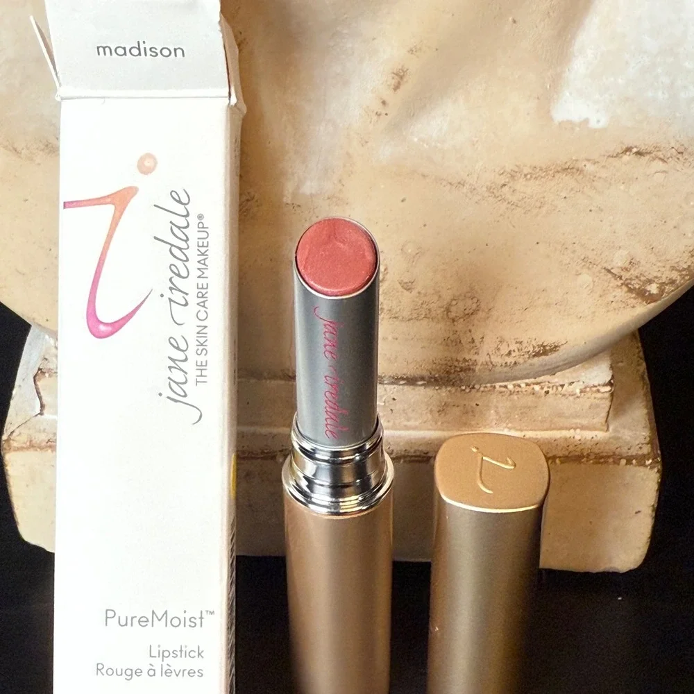 Jane Iredale PureMoist Lipstick Madison Pink Mineral Makeup‎ NIB